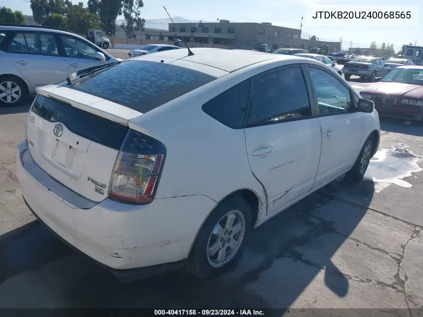 2004 Toyota Prius VIN: JTDKB20U240068565 Lot: 40417158