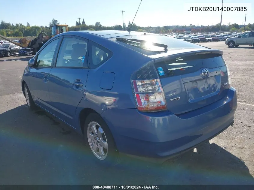 2004 Toyota Prius VIN: JTDKB20U140007885 Lot: 40488711