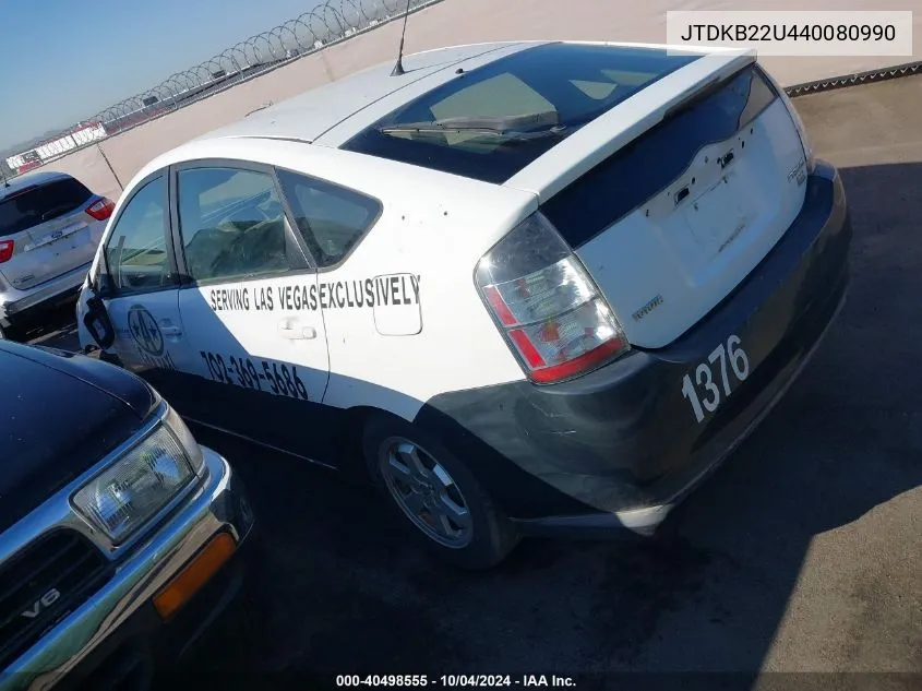 2004 Toyota Prius VIN: JTDKB22U440080990 Lot: 40498555