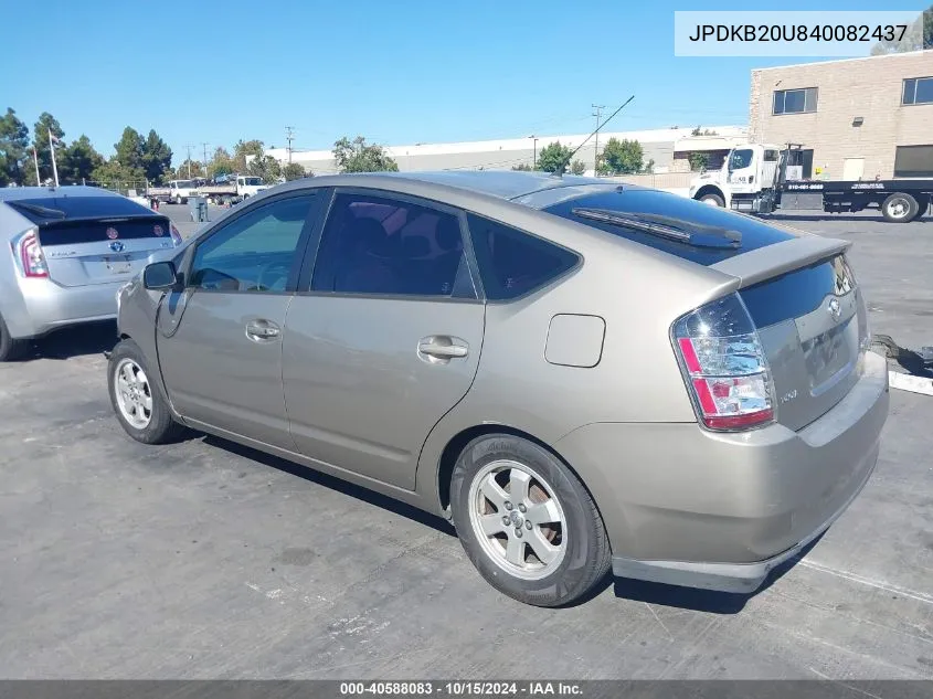 JPDKB20U840082437 2004 Toyota Prius