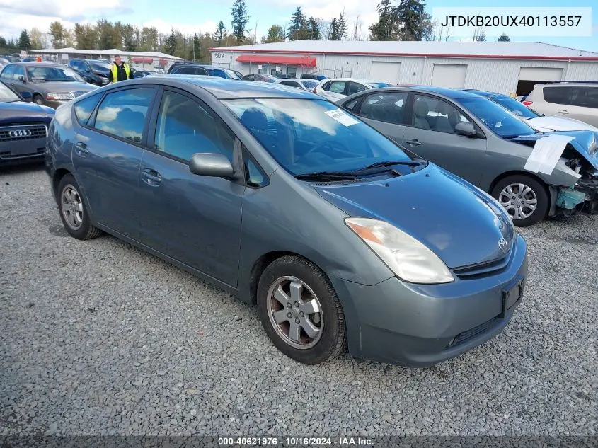 2004 Toyota Prius VIN: JTDKB20UX40113557 Lot: 40621976