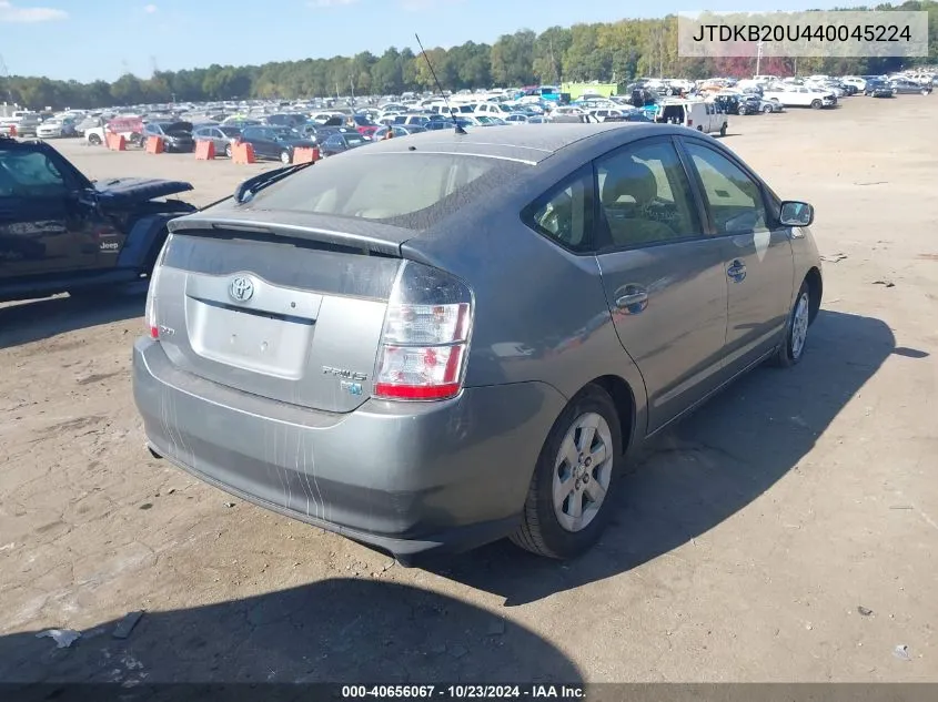 2004 Toyota Prius VIN: JTDKB20U440045224 Lot: 40656067