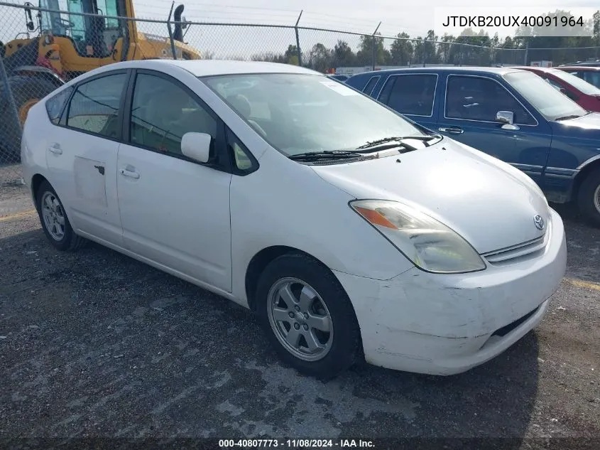 2004 Toyota Prius VIN: JTDKB20UX40091964 Lot: 40807773