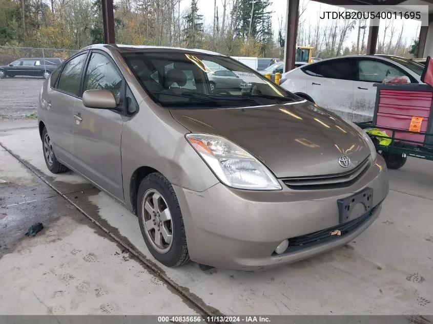 2004 Toyota Prius VIN: JTDKB20U540011695 Lot: 40835656