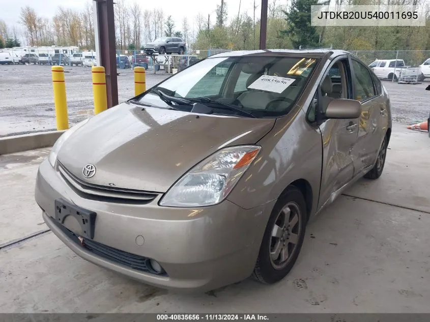 2004 Toyota Prius VIN: JTDKB20U540011695 Lot: 40835656