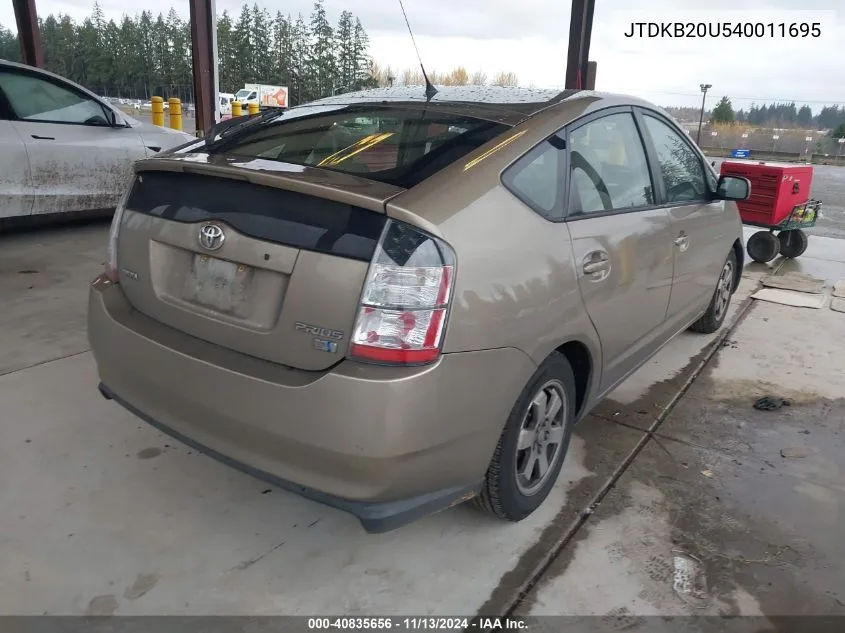 2004 Toyota Prius VIN: JTDKB20U540011695 Lot: 40835656