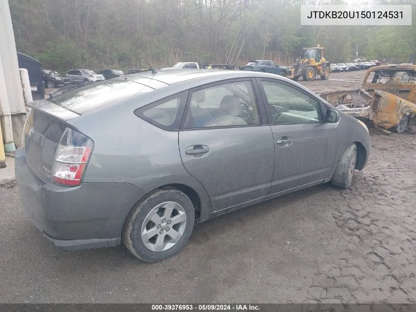 2005 Toyota Prius VIN: JTDKB20U150124531 Lot: 39376953