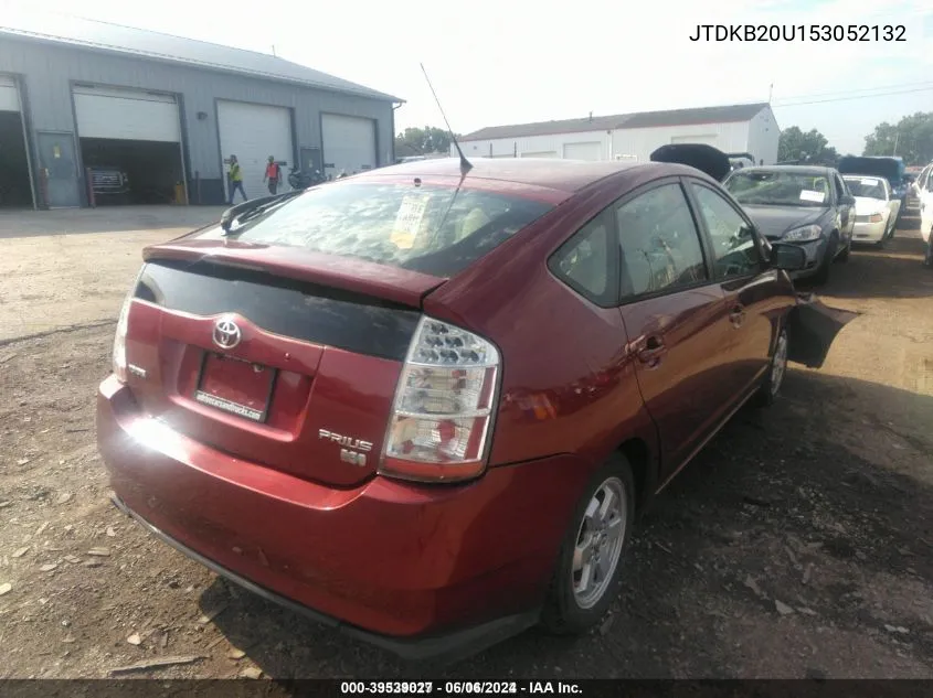 2005 Toyota Prius VIN: JTDKB20U153052132 Lot: 39539027