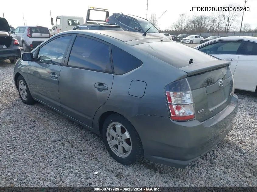 2005 Toyota Prius VIN: JTDKB20U353065240 Lot: 39717721