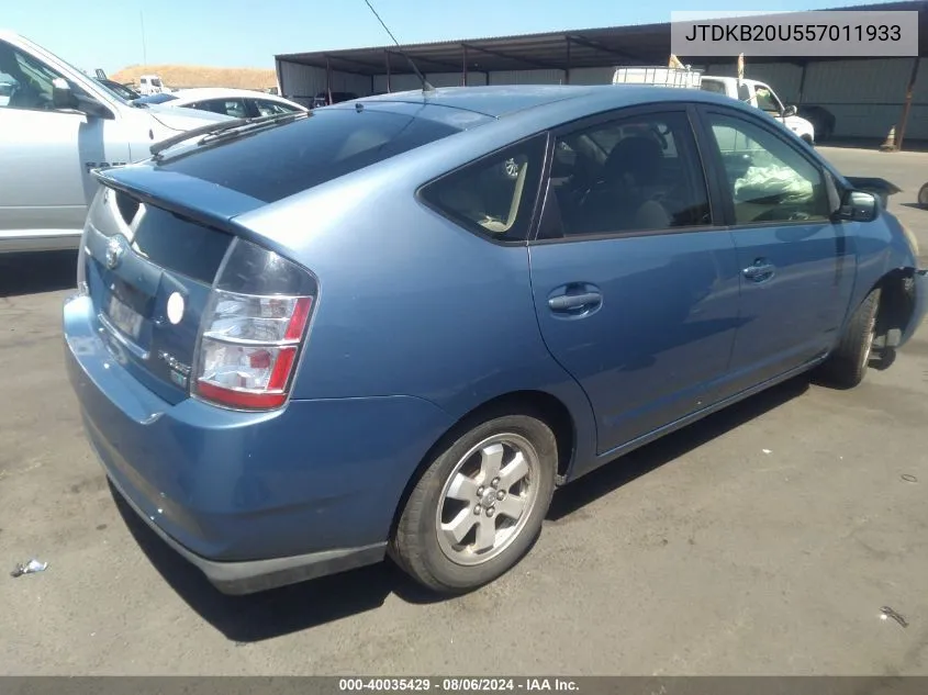 JTDKB20U557011933 2005 Toyota Prius