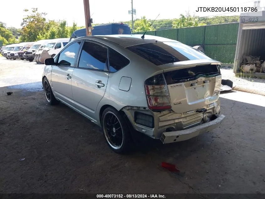 JTDKB20U450118786 2005 Toyota Prius