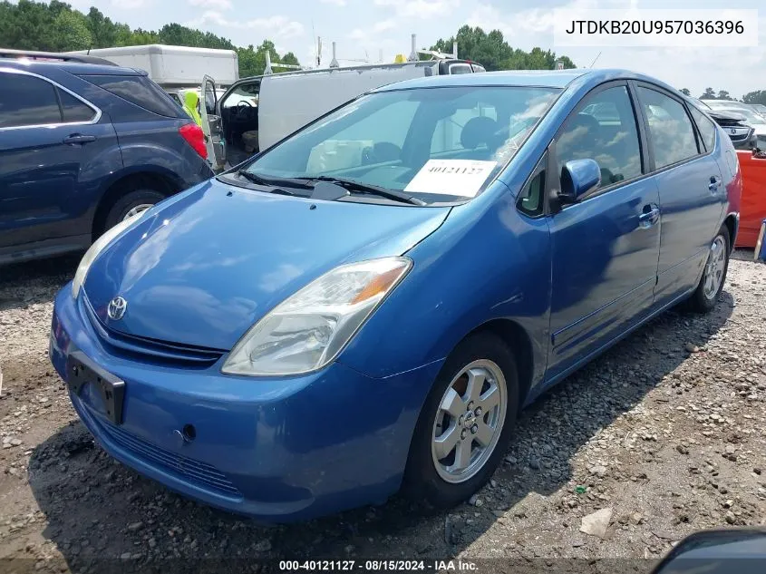 2005 Toyota Prius VIN: JTDKB20U957036396 Lot: 40121127