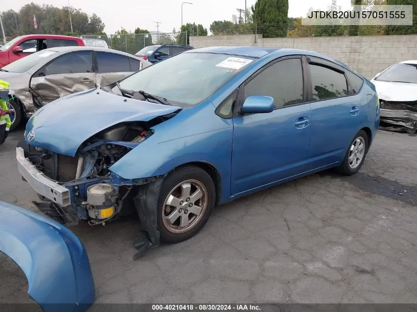 2005 Toyota Prius VIN: JTDKB20U157051555 Lot: 40210418