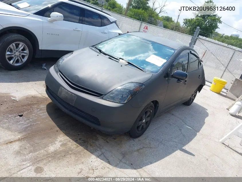 2005 Toyota Prius VIN: JTDKB20U953126400 Lot: 40234021