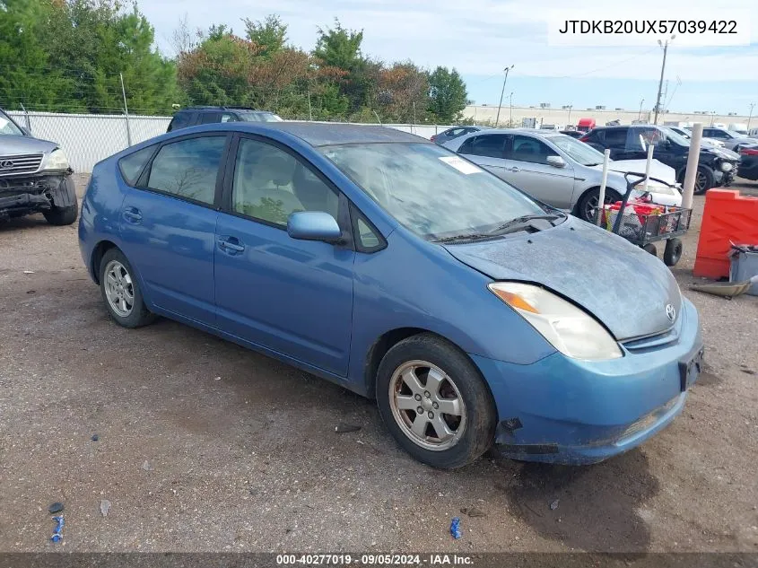 2005 Toyota Prius VIN: JTDKB20UX57039422 Lot: 40277019