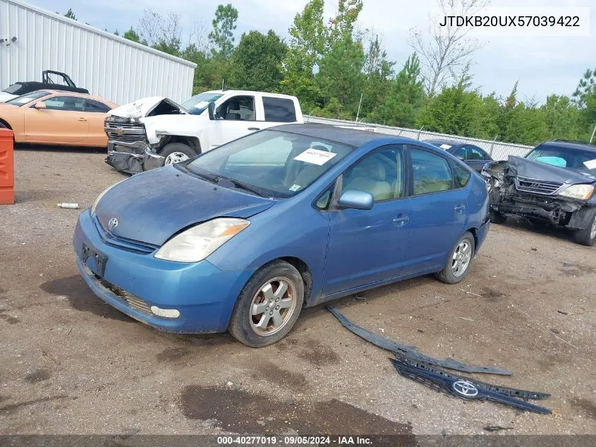 2005 Toyota Prius VIN: JTDKB20UX57039422 Lot: 40277019