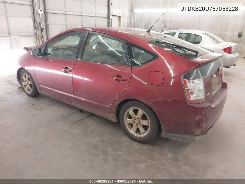 2005 Toyota Prius VIN: JTDKB20U757053228 Lot: 40280291