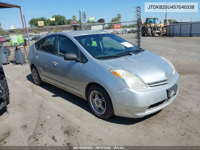 2005 Toyota Prius VIN: JTDKB20U457040338 Lot: 40280542