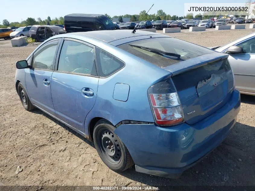 2005 Toyota Prius VIN: JTDKB20UX53000532 Lot: 40282371