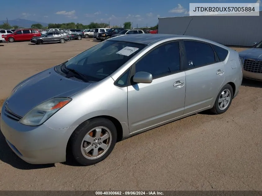 2005 Toyota Prius VIN: JTDKB20UX57005884 Lot: 40300662