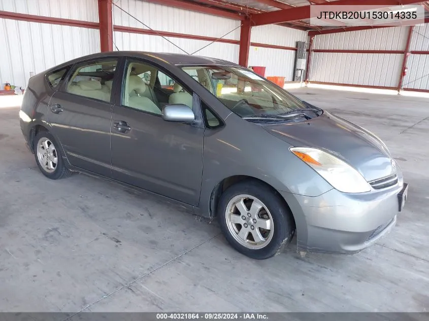 2005 Toyota Prius VIN: JTDKB20U153014335 Lot: 40321864