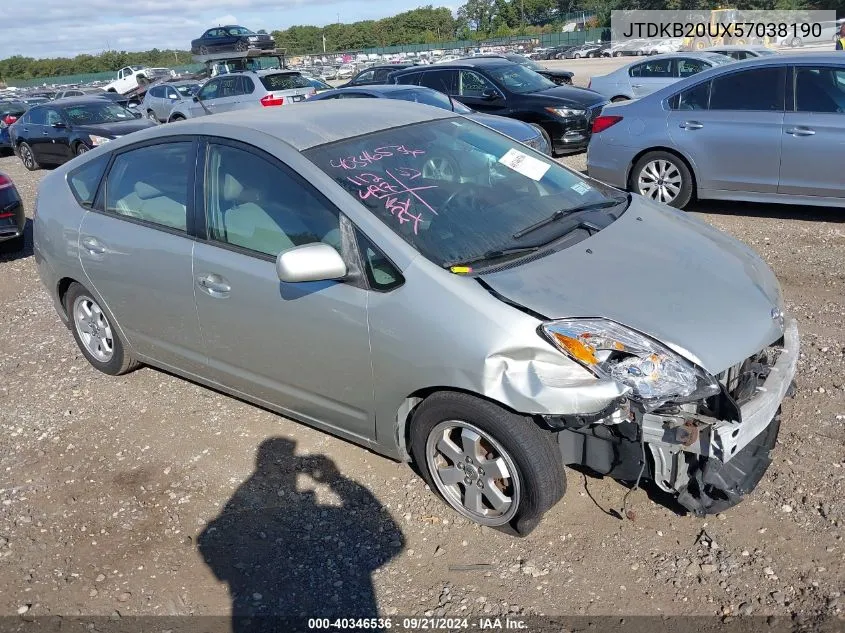 2005 Toyota Prius VIN: JTDKB20UX57038190 Lot: 40346536