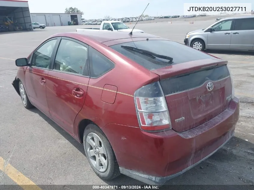 2005 Toyota Prius VIN: JTDKB20U253027711 Lot: 40347971