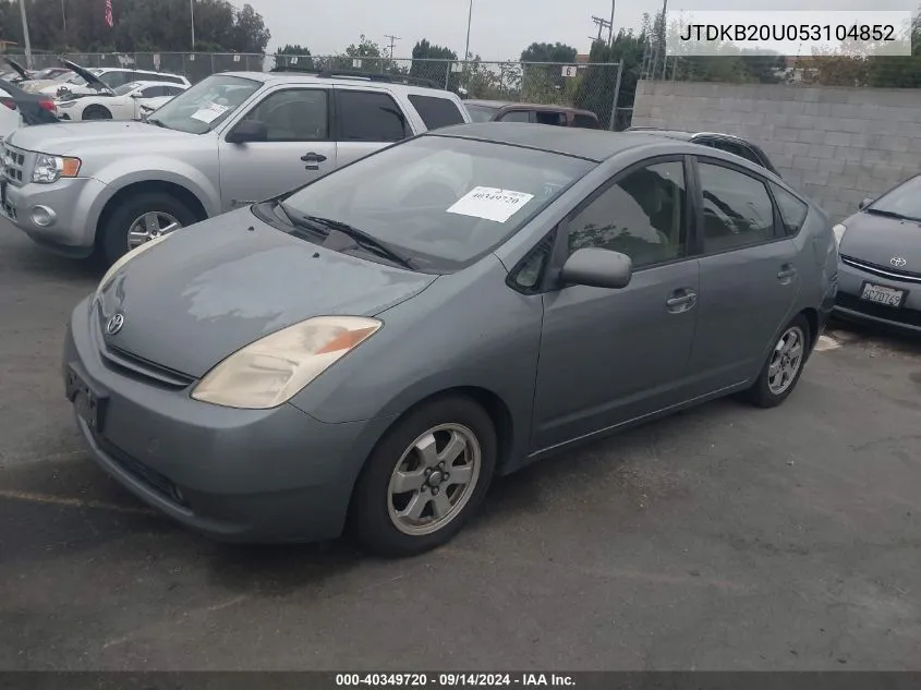 JTDKB20U053104852 2005 Toyota Prius