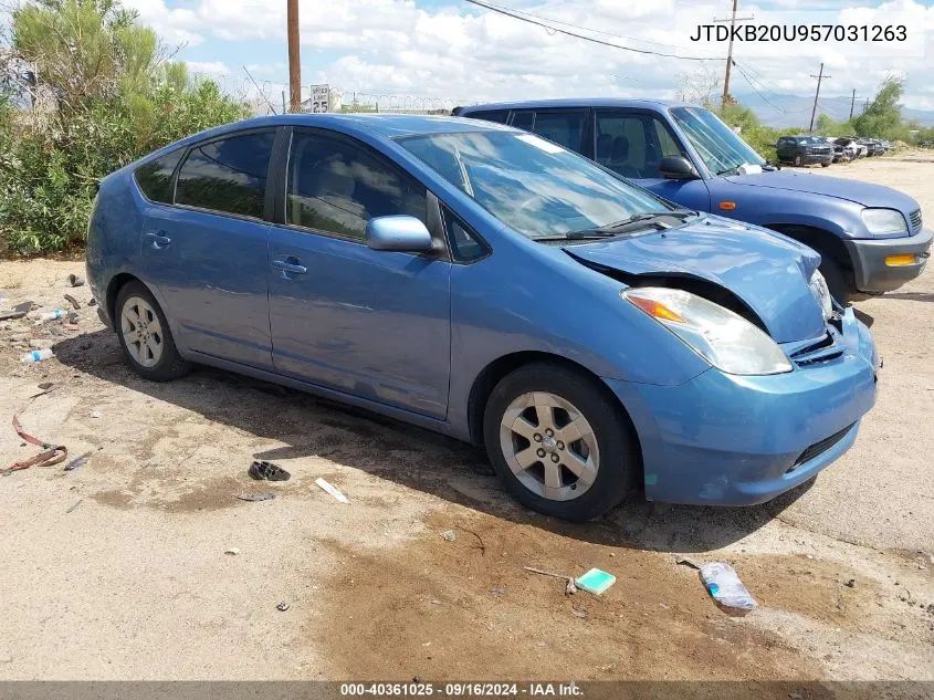 2005 Toyota Prius VIN: JTDKB20U957031263 Lot: 40361025