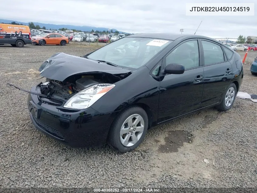 2005 Toyota Prius VIN: JTDKB22U450124519 Lot: 40368252