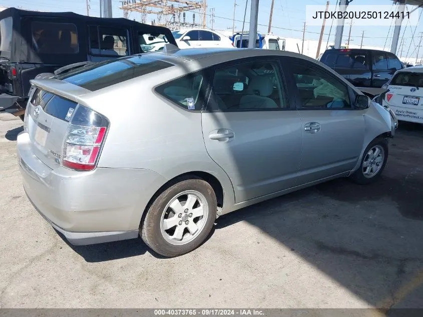 2005 Toyota Prius VIN: JTDKB20U250124411 Lot: 40373765