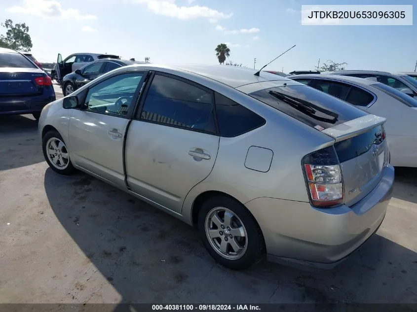 2005 Toyota Prius VIN: JTDKB20U653096305 Lot: 40381100