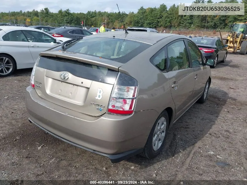 2005 Toyota Prius VIN: JTDKB20U653036525 Lot: 40396441