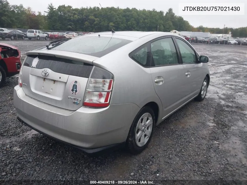 JTDKB20U757021430 2005 Toyota Prius