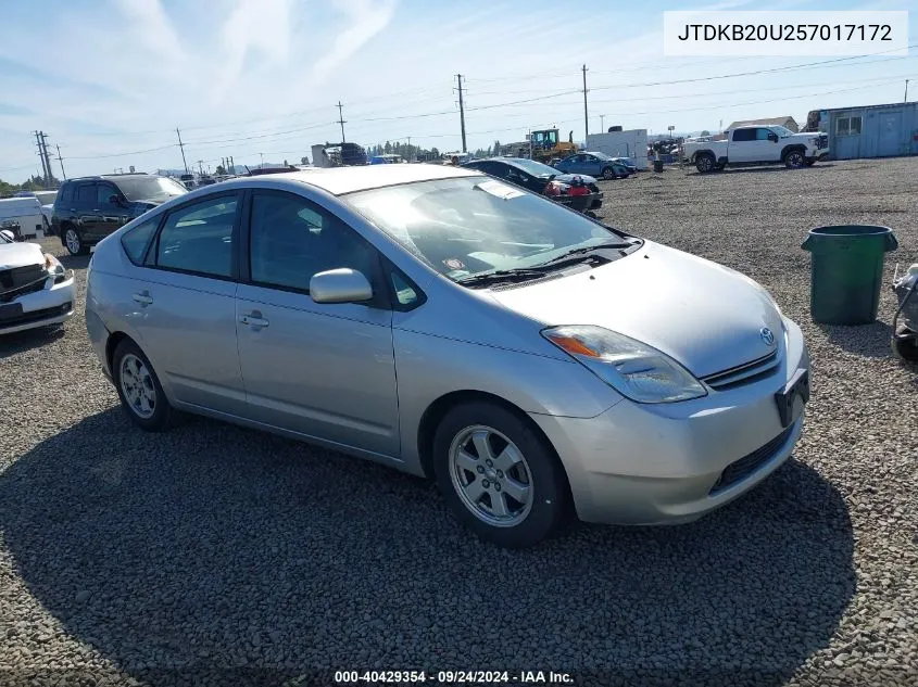 2005 Toyota Prius VIN: JTDKB20U257017172 Lot: 40429354