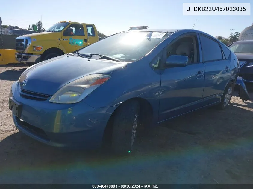 2005 Toyota Prius VIN: JTDKB22U457023035 Lot: 40470093