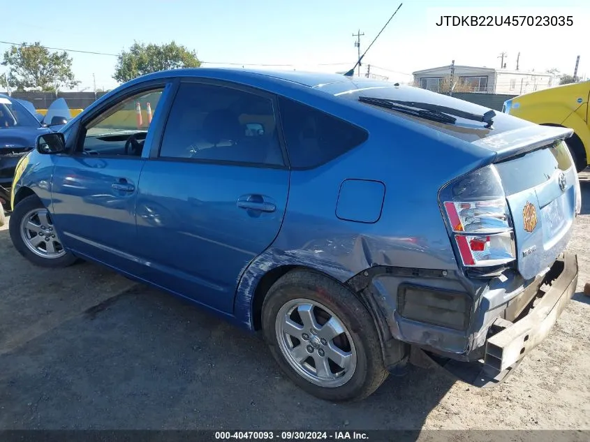 2005 Toyota Prius VIN: JTDKB22U457023035 Lot: 40470093