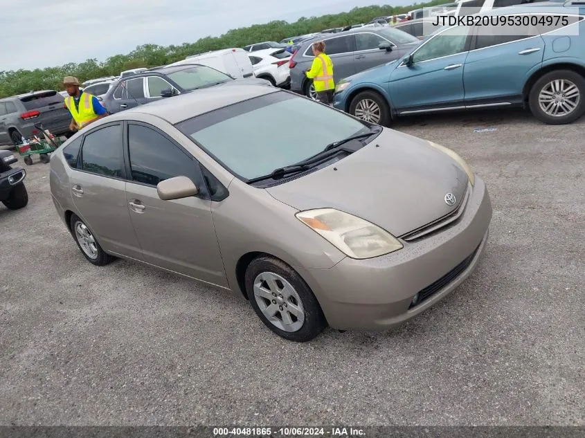 2005 Toyota Prius VIN: JTDKB20U953004975 Lot: 40481865