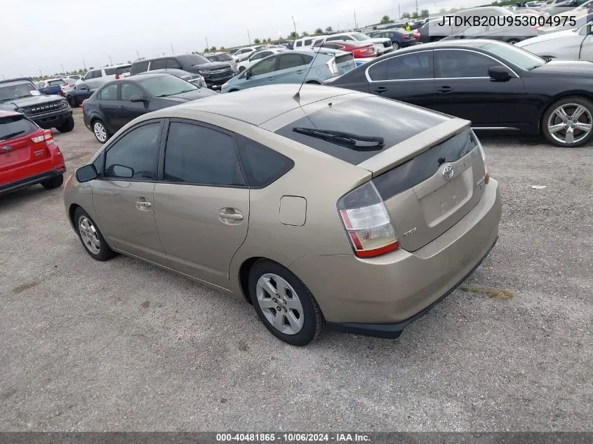 2005 Toyota Prius VIN: JTDKB20U953004975 Lot: 40481865