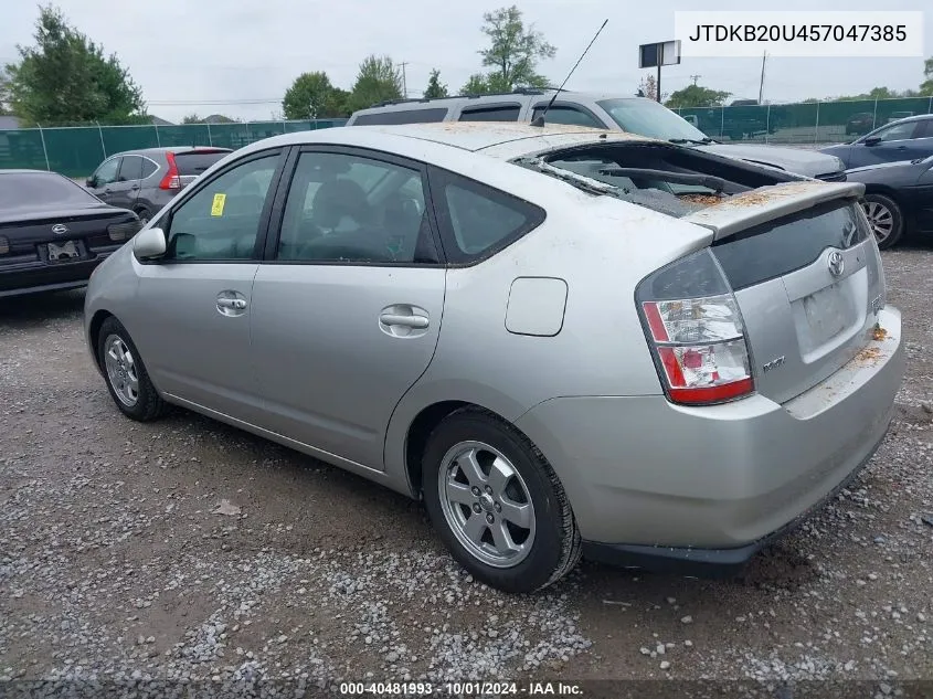 2005 Toyota Prius VIN: JTDKB20U457047385 Lot: 40481993