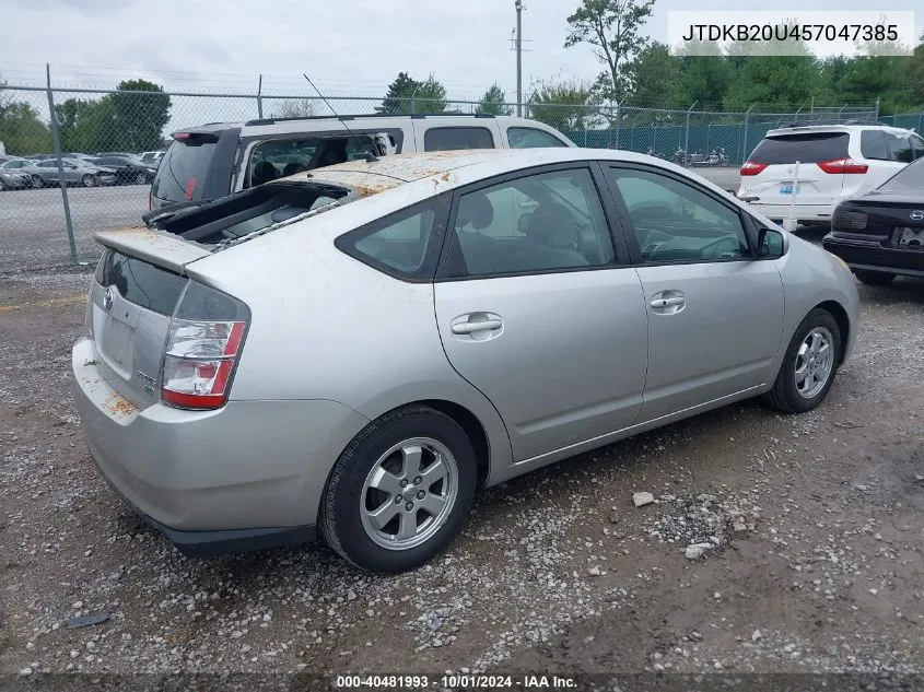 2005 Toyota Prius VIN: JTDKB20U457047385 Lot: 40481993