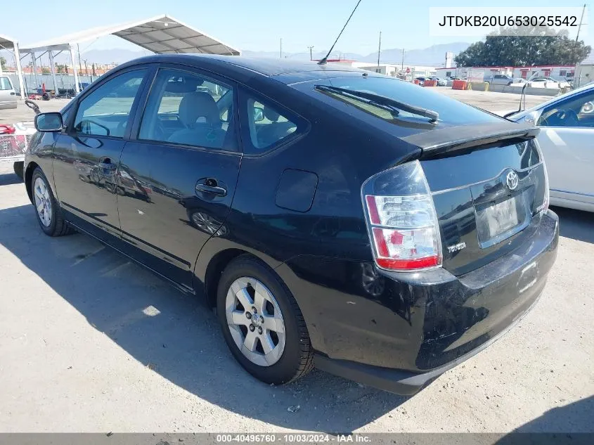 2005 Toyota Prius VIN: JTDKB20U653025542 Lot: 40496760