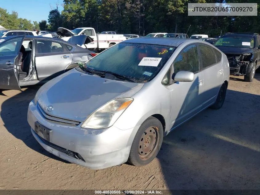 2005 Toyota Prius VIN: JTDKB20U657009270 Lot: 40530505