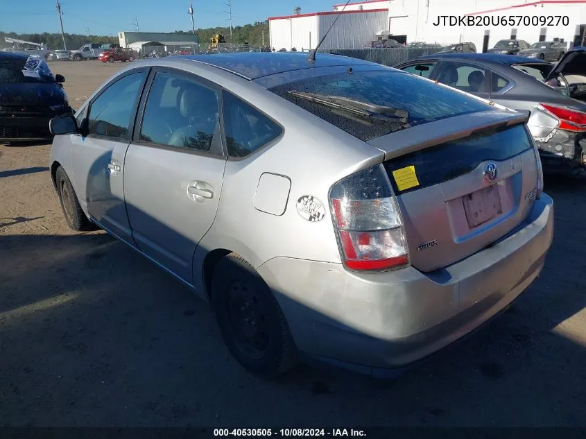 2005 Toyota Prius VIN: JTDKB20U657009270 Lot: 40530505