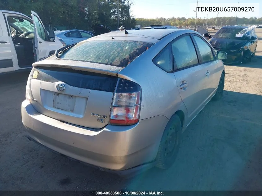 2005 Toyota Prius VIN: JTDKB20U657009270 Lot: 40530505