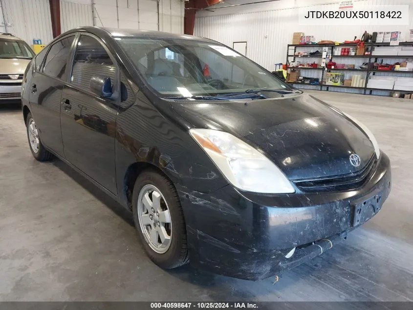 2005 Toyota Prius VIN: JTDKB20UX50118422 Lot: 40598647