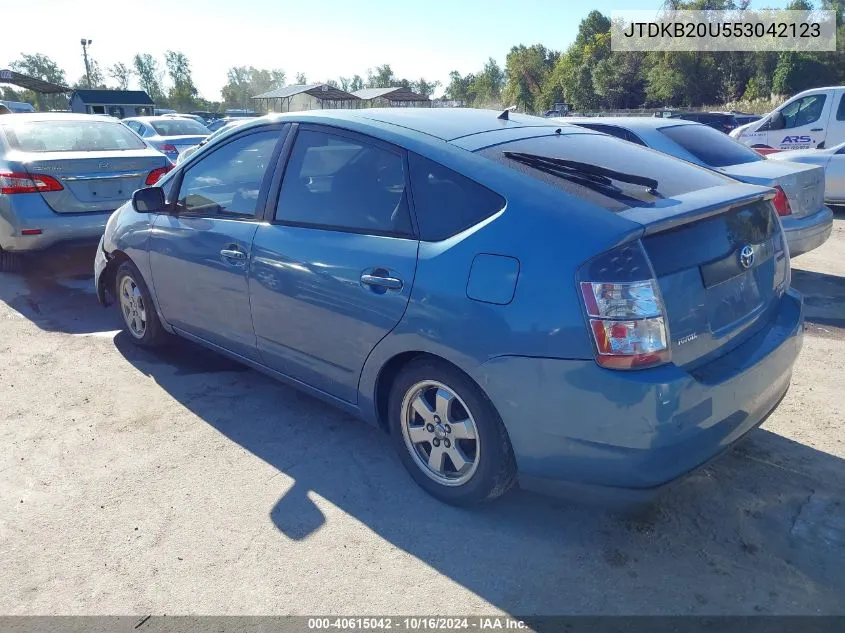 2005 Toyota Prius VIN: JTDKB20U553042123 Lot: 40615042