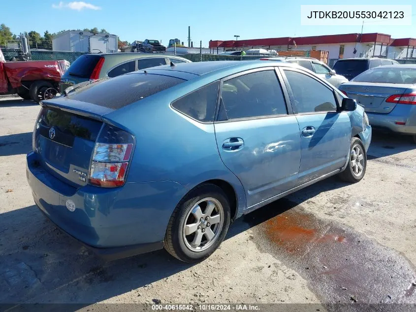 2005 Toyota Prius VIN: JTDKB20U553042123 Lot: 40615042