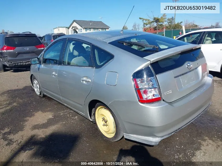 2005 Toyota Prius VIN: JTDKB20U653019482 Lot: 40642808