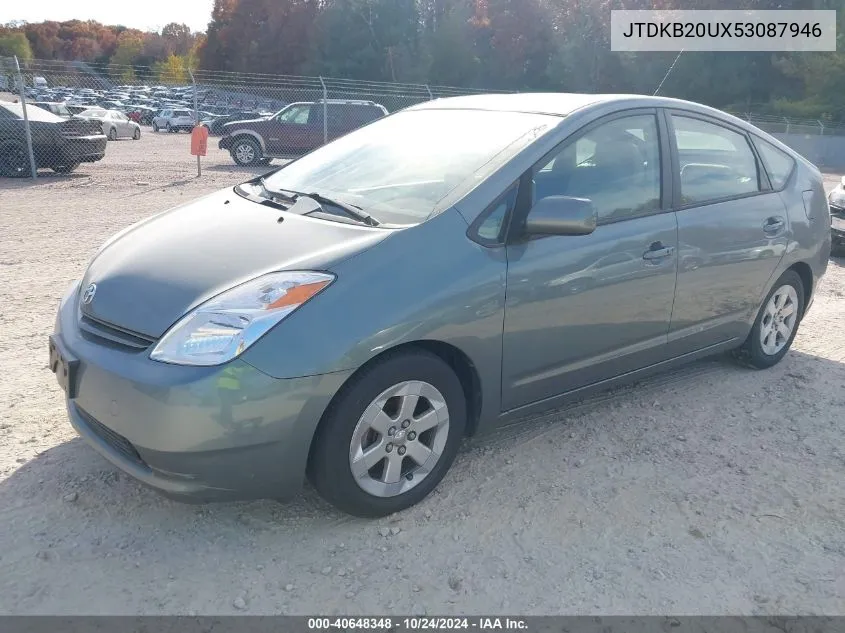 2005 Toyota Prius VIN: JTDKB20UX53087946 Lot: 40648348